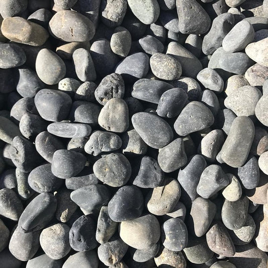 0.50 cu. ft. 40 lbs. 3/4 in. to 2 in. Small Black Mexican Beach Pebble (20-Bag Pallet)