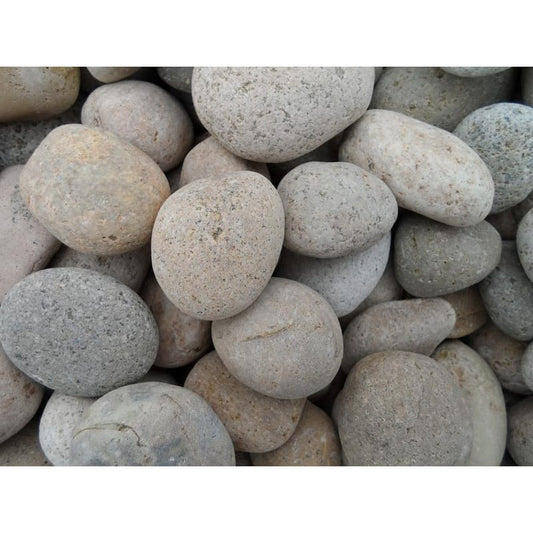 0.50 cu. ft. 40 lbs. 1 in. to 3 in. Medium Buff Mexican Beach Pebble Bag (20-Bag Pallet)